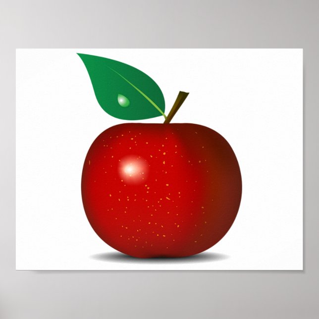 Crisp Red Apple Poster (Front)