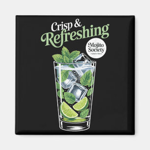 Crisp refreshing mojito lime mint summer drink  magnet