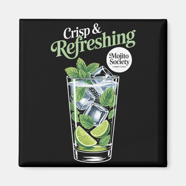 Crisp refreshing mojito lime mint summer drink  magnet (Front)