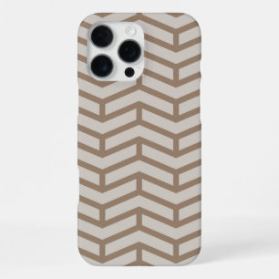 Crisp Sharp Opposing Arrows Chevron Brown Neutral iPhone 16 Pro Max Case