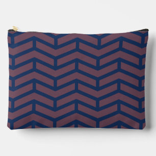 Crisp Sharp Opposing Arrows Chevron Pink Blue Accessory Pouch