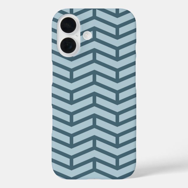 Crisp Sharp Opposing Arrows Chevron Two Tone Blues Case-Mate iPhone Case (Back)