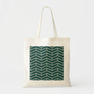 Crisp Sharp Opposing Arrows Chevron Two Tone Green Tote Bag