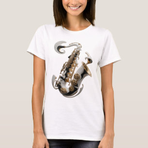Crisp Silver ABSTRACT ART Fashion Print T-Shirt