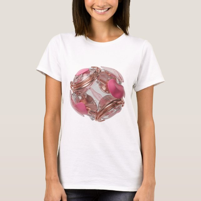 Crisp Silver ABSTRACT ART Statement Design T-Shirt (Front)