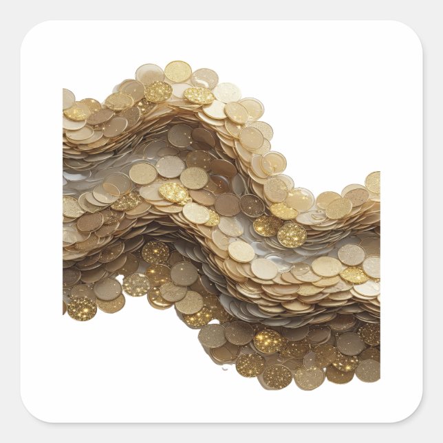Crisp Silver Abstract Sticker Art (Front)