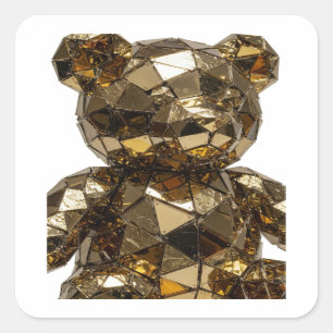 Crisp Silver Abstract Sticker Print