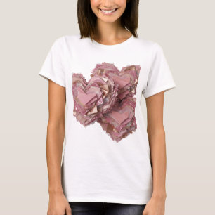 Crisp Silver HEARTS OF GLITTER Design T-Shirt