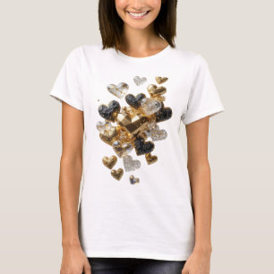 Crisp Silver HEARTS OF GOLD AND GLAMOUR T-Shirt