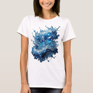 Crisp Silver WATER ELEMENT Text Design T-Shirt