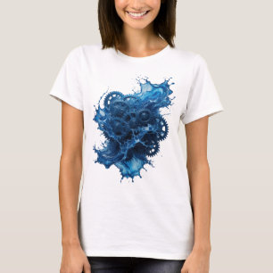Crisp Silver WATER POWERED GEAR SYSTEM Print T-Shirt