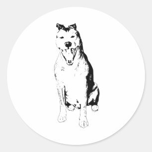 Crisp Sitting Form Classic Round Sticker