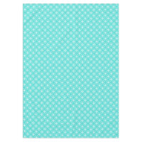 Crisp White interlaced circles on teal seablue