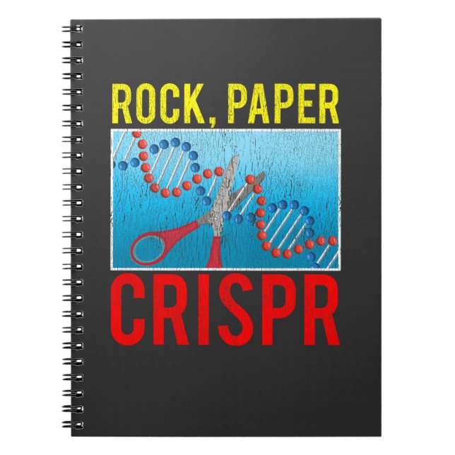Crispr Funny Biology Student Science Biologist DNA Notebook (Front)