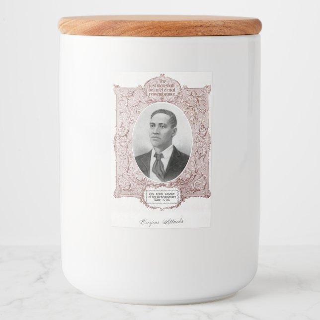 Crispus Attucks: Martyr of American Revolution Food Label (Front)