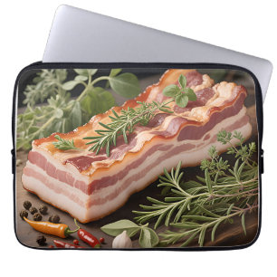 Crispy Bacon Block Herbs Laptop Sleeve
