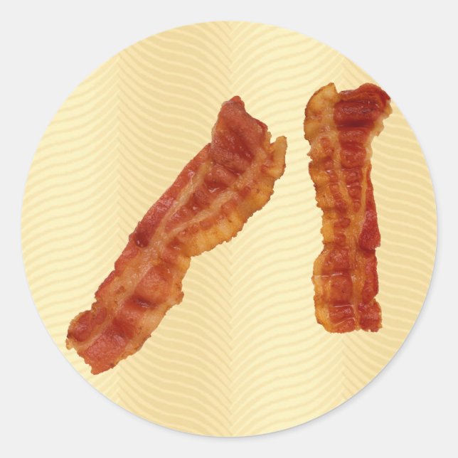Crispy Bacon Classic Round Sticker (Front)
