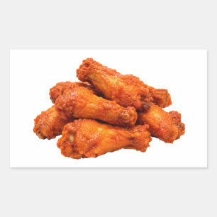 Crispy Buffalo Chicken Wings Food Rectangular Sticker