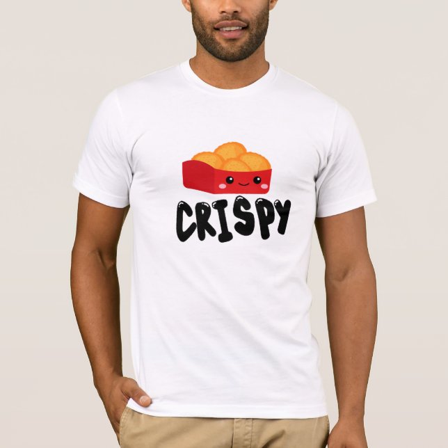 Crispy Chicken Nuggets Foodie T-Shirt (Front)