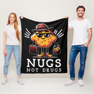 Crispy Nugs Not Drugs Fleece Blanket
