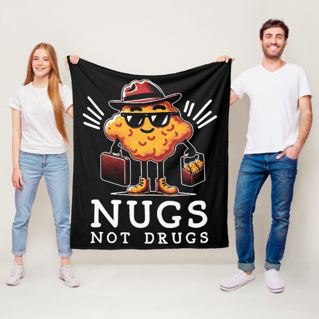 Crispy Nugs Not Drugs Fleece Blanket (In Situ)