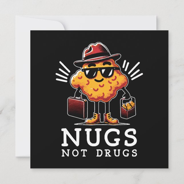 Crispy Nugs Not Drugs Invitation (Back)