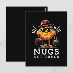 Crispy Nugs Not Drugs Postcard