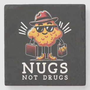 Crispy Nugs Not Drugs Stone Coaster