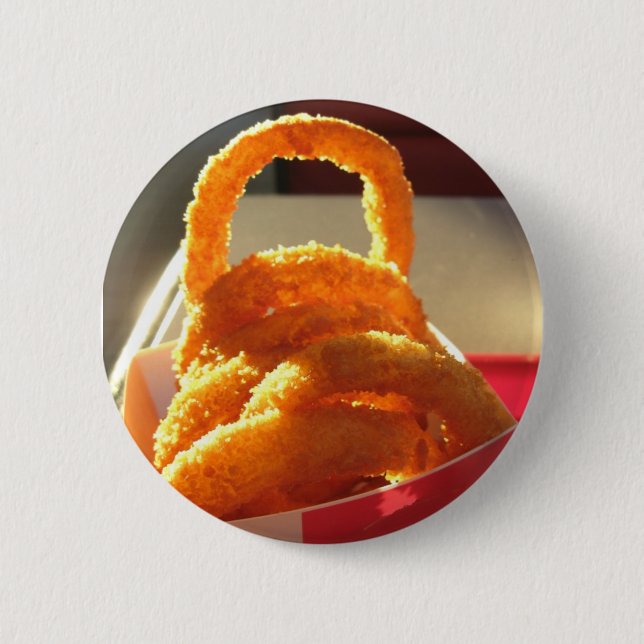 Crispy Onion Rings 6 Cm Round Badge (Front)
