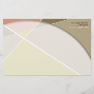 Criss Cross Geometric Pattern Stylish Mod Art Stationery