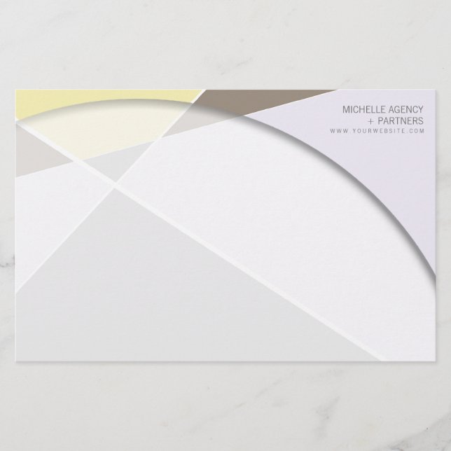 Criss Cross Geometric Pattern Stylish Mod Art Stationery (Front)