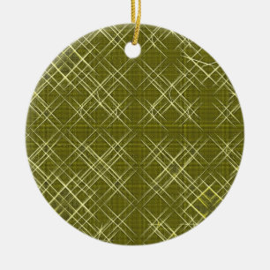 Crisscross Elegance Ceramic Ornament