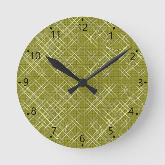 Crisscross Elegance Round Clock (Front)