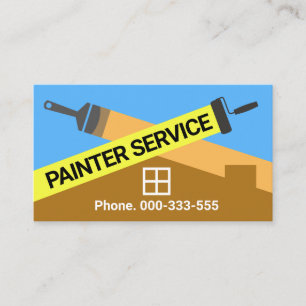 Crisscross Paint Stripes Home Painter Business Card