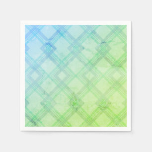 Crisscrossed Happy Green & blue, yellow Checks  Th Napkin