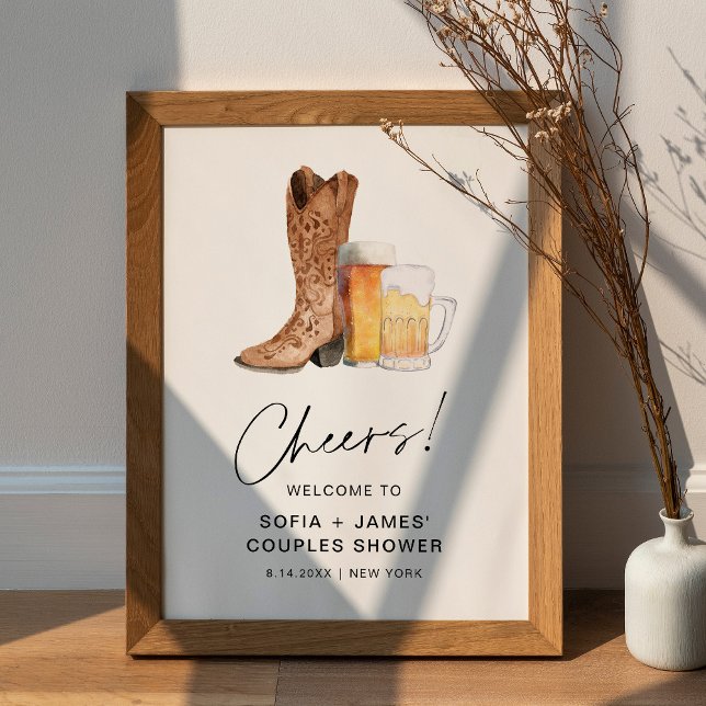 CRISTAL Boots and Brews Couples Shower Sign (Creator Uploaded)