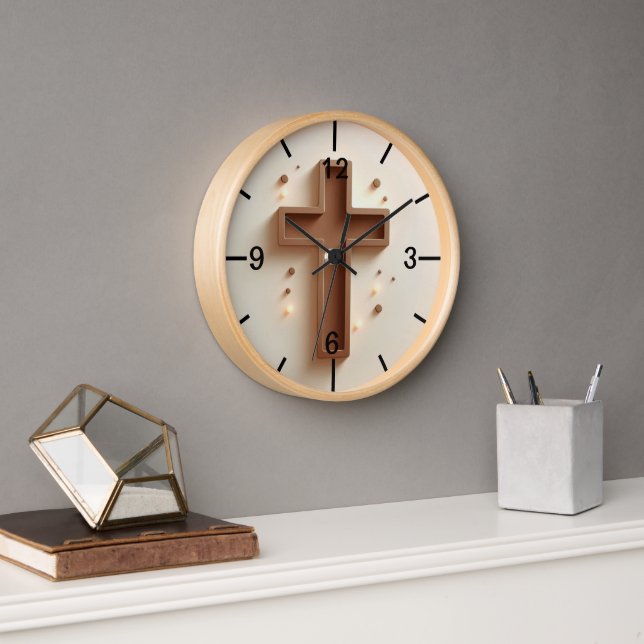Cristian Light Cross wall  Clock (Office)