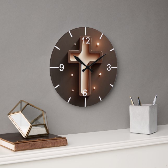 Cristian Light Cross wall  Large Clock (Office)