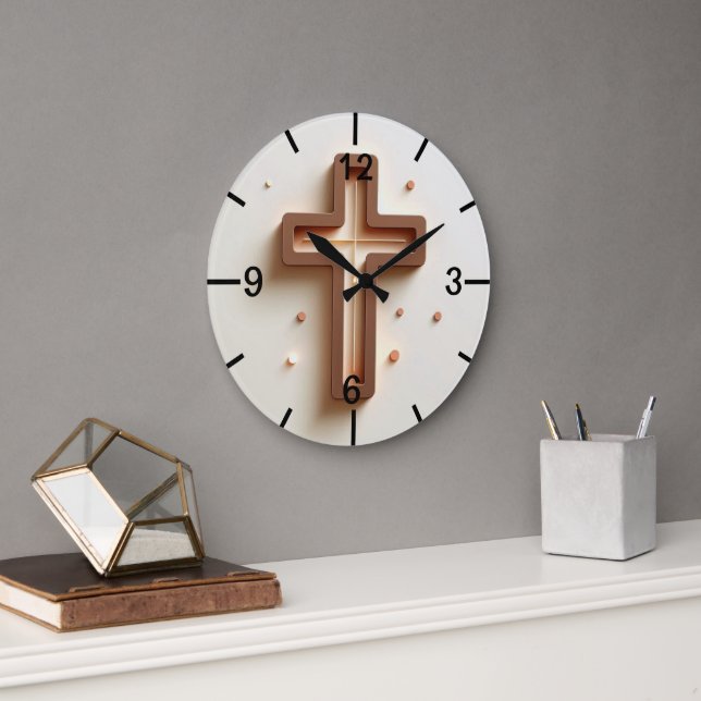 Cristian light cross wall large clock (Office)