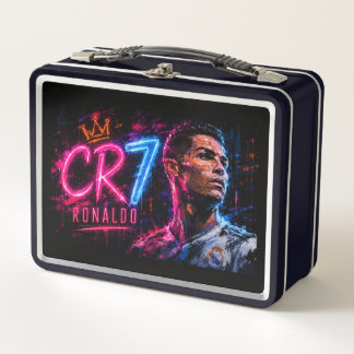 Cristiano Ronaldo CR7 Art Metal Lunch Box