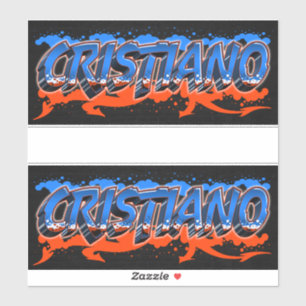 Cristiano Vorname Name Graffiti Aufkleber Sticker