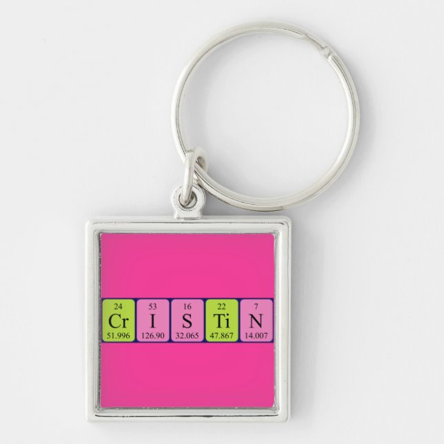 Cristin periodic table name keyring (Front)