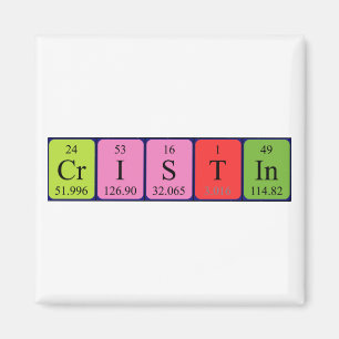 Cristin periodic table name magnet