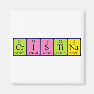 Cristina periodic table name magnet