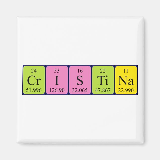 Cristina periodic table name magnet (Front)