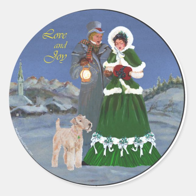 Cristmas Carols Classic Round Sticker (Front)