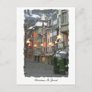 Cristmas In The Old Town Holiday Postcard