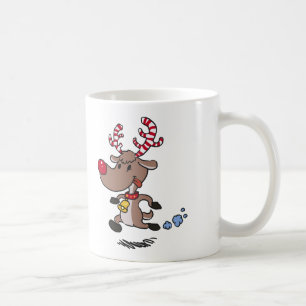 Cristmas Reindeer running choose background colo Coffee Mug
