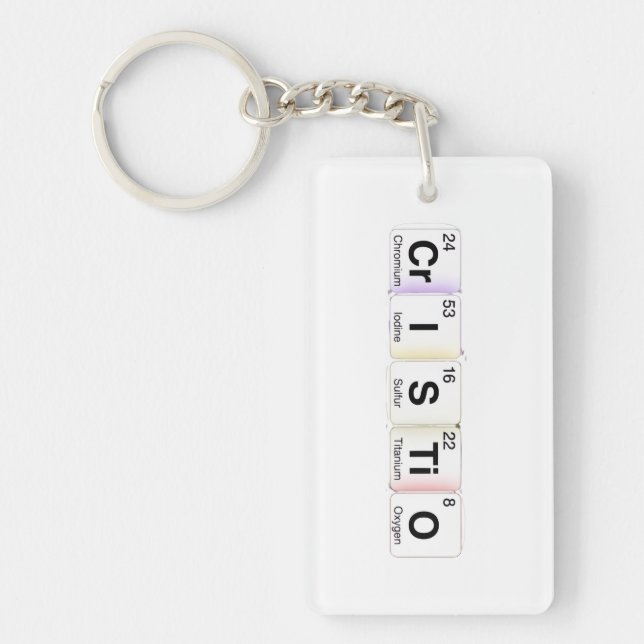 Cristo Elementos Químicos Key Ring (Front)