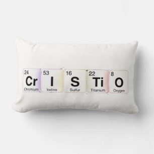 Cristo Elementos Químicos Lumbar Cushion
